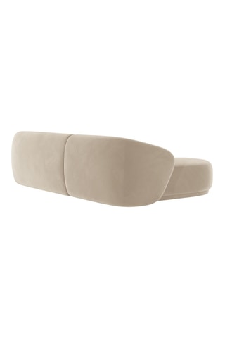 Canapé d’angle droit Jane - Beige - 4 places - Toucher velours