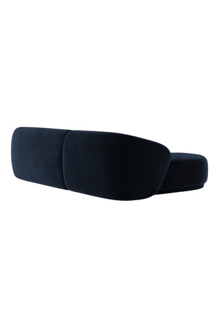 Canapé d’angle droit Jane - Bleu roi - 4 places - Toucher velours