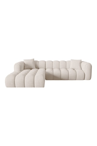 Canapé d’angle gauche modulaire Arden - Beige - 4 places - tissu chenille