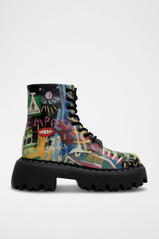 Bottines en cuir vegan No More Drama  - Multicolore