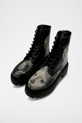 Bottines en cuir vegan Girl With a Pearl Earring  - Multicolore