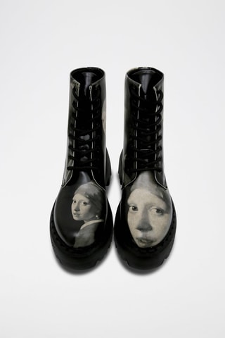 Bottines en cuir vegan Girl With a Pearl Earring  - Multicolore
