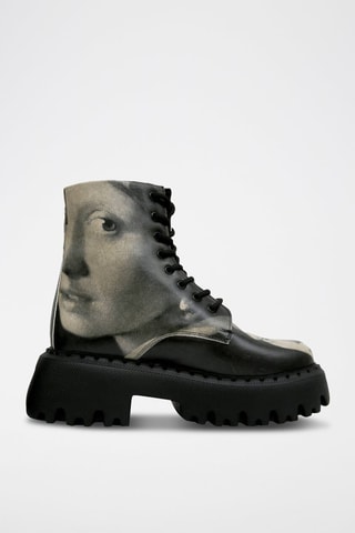 Bottines en cuir vegan Girl With a Pearl Earring  - Multicolore