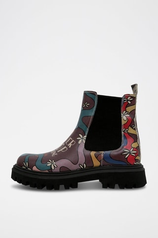 Bottines Chelsea en cuir vegan Never Stop Dreaming  - Multicolore
