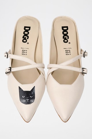 Sabots à talons en cuir vegan Whiskers and Purrs  - Multicolore