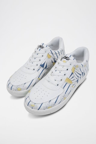 Baskets en cuir vegan Daisy Stripes  - Multicolore
