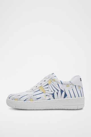 Baskets en cuir vegan Daisy Stripes  - Multicolore