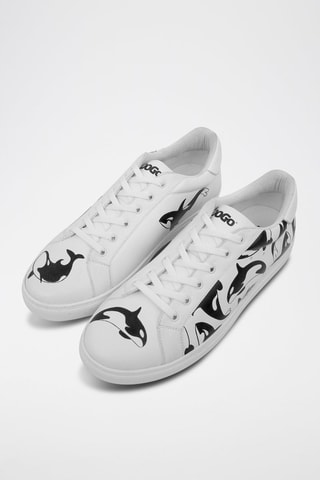 Baskets en cuir vegan Flowing Orca  - Multicolore