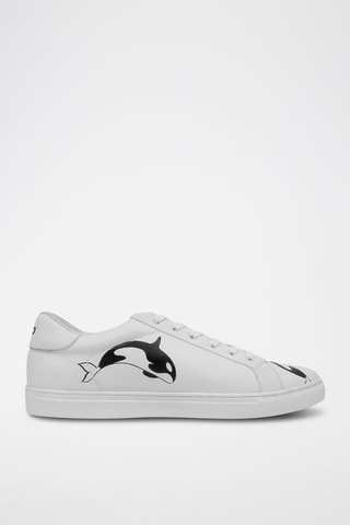 Baskets en cuir vegan Flowing Orca  - Multicolore