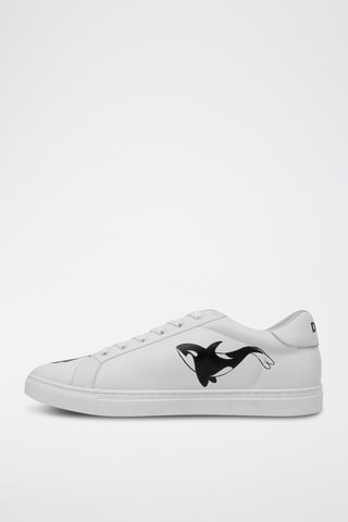 Baskets en cuir vegan Flowing Orca  - Multicolore