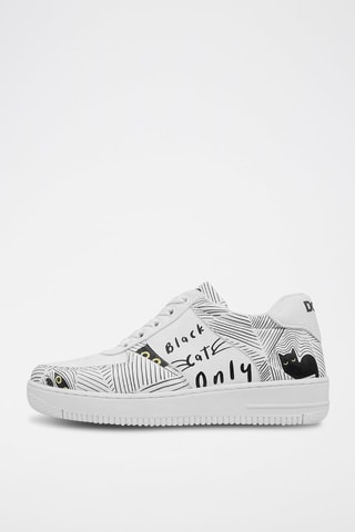 Baskets en cuir vegan Black Cats Only  - Multicolore