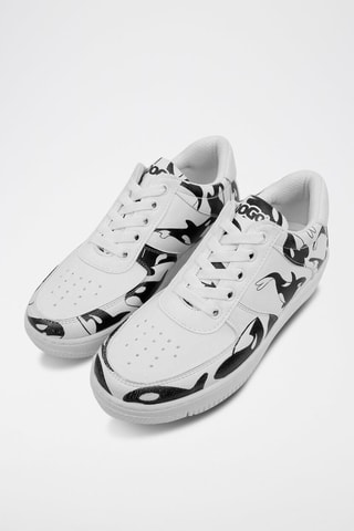 Baskets en cuir vegan Flowing Orca  - Multicolore