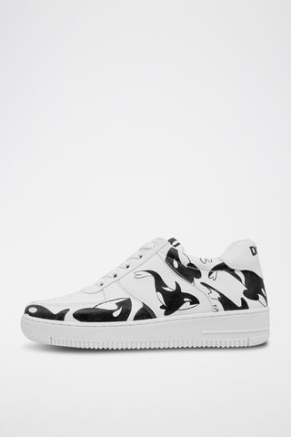 Baskets en cuir vegan Flowing Orca  - Multicolore