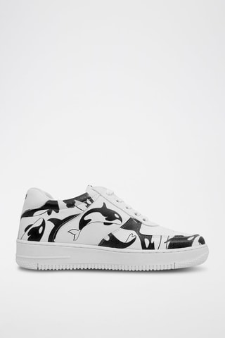 Baskets en cuir vegan Flowing Orca  - Multicolore