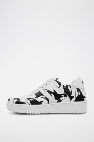 Baskets en cuir vegan Flowing Orca  - Multicolore