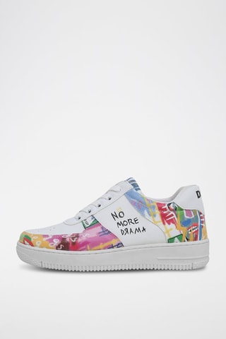 Baskets en cuir vegan No More Drama  - Multicolore