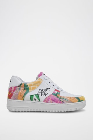 Baskets en cuir vegan No More Drama  - Multicolore