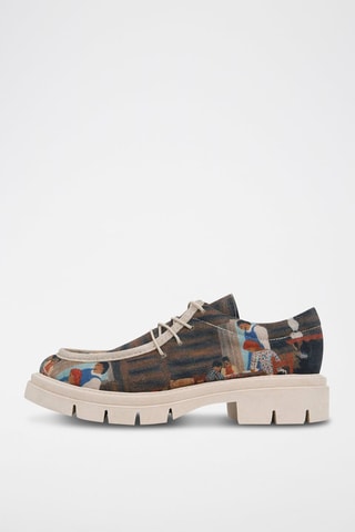 Derbys en cuir vegan Family Time  - Multicolore