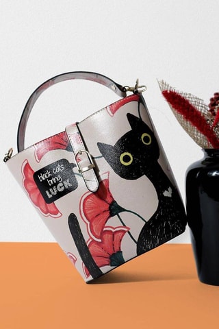 Sac porté épaule Black Cats Bring Luck  - Multicolore