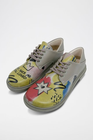 Derbys en cuir vegan The Creation of the Collage  - Multicolore