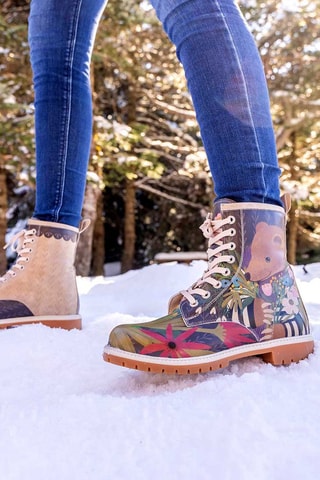 Bottines Bear and Flowers  - Multicolore