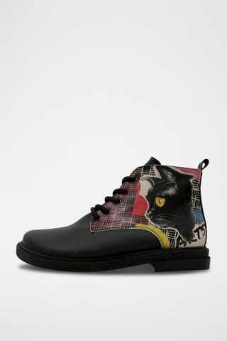 Bottines Artsy Cat Collage - Multicolore