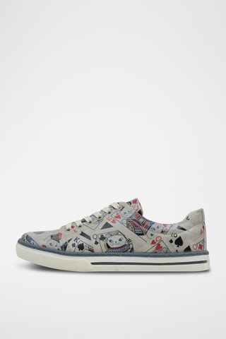 Baskets en cuir vegan Queen of Meows  - Multicolore