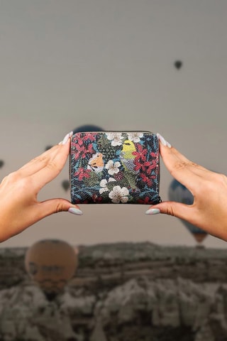 Portefeuille en cuir vegan Fly Anywhere  - Multicolore