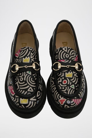 Mocassins en cuir vegan Abstract Outline  - Multicolore