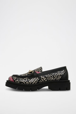 Mocassins en cuir vegan Abstract Outline  - Multicolore