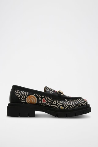 Mocassins en cuir vegan Abstract Outline  - Multicolore