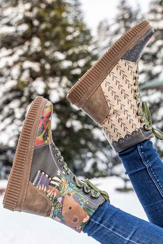 Bottines Bear and Flowers  - Multicolore