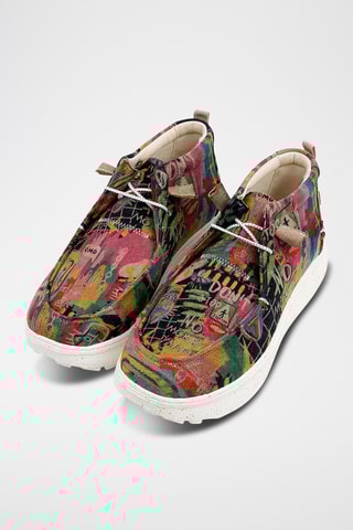 Baskets plateformes en cuir vegan Nova - Multicolore