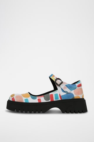 Babies plateformes en cuir vegan Mary  - Multicolore