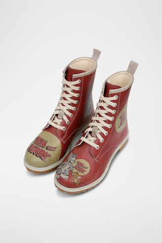 Bottines en cuir vegan Tom et Jerry Warner Bros  - Multicolore