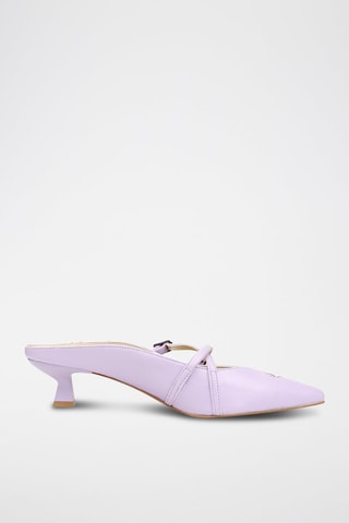 Sabots à talons en cuir vegan Open Your Eyes  - Multicolore