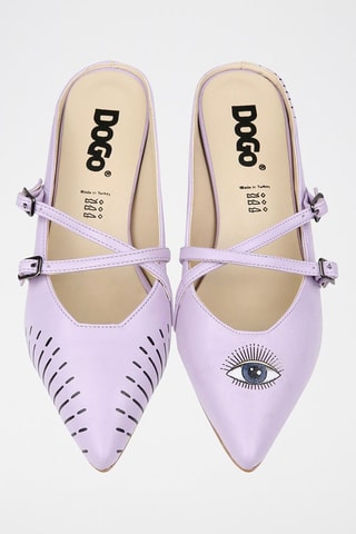 Sabots à talons en cuir vegan Open Your Eyes  - Multicolore