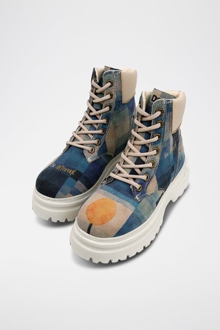 Bottines plateformes en cuir vegan Nimble  - Multicolore