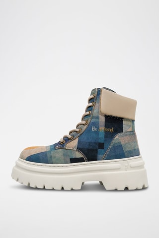 Bottines plateformes en cuir vegan Nimble  - Multicolore