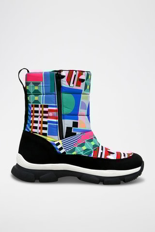 Bottes de neige en cuir vegan Geometric  - Multicolore
