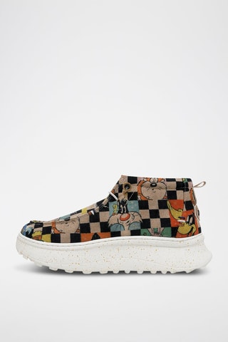 Derbys plateformes en cuir vegan Despicable Looney Tunes  - Multicolore