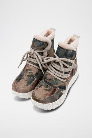 Bottines fourrées en cuir vegan Snowie - Multicolore