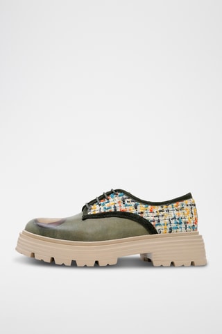 Derbys plateformes en cuir vegan Brooklyn  - Multicolore