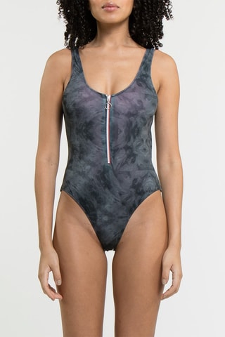 Maillot 1 pièce Tahiti Print Noir