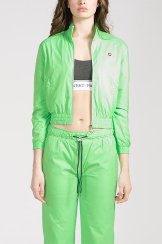 Veste de survêtement Tactel Crop Vert fluo