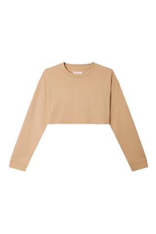 T-shirt court Urban Cropped Camel