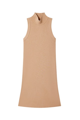 Robe Funnel Dress Camel