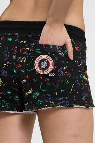 Shorty Print Noir