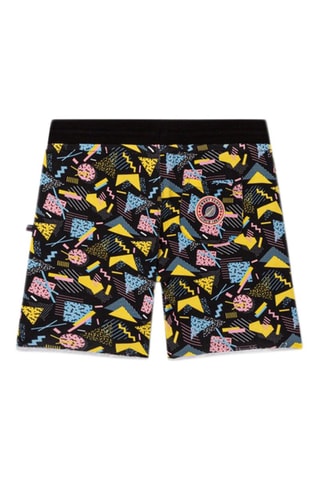 Short Tkid Cutoff Print Noir et jaune