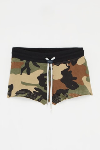 Short Kid Shorty Print - Kaki